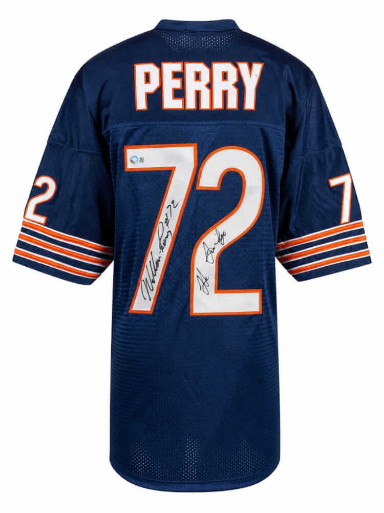 William Perry Signed Navy T/B Custom Football Jersey w/The Fridge (SCHWARTZ COA)