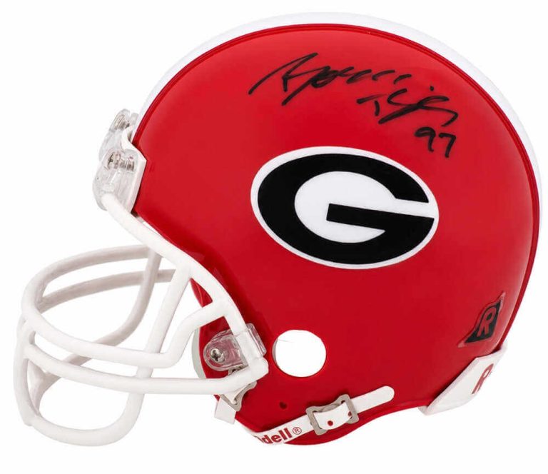 Boss Bailey Signed Georgia Bulldogs Riddell (VSR4) Mini Helmet - (SCHWARTZ COA)