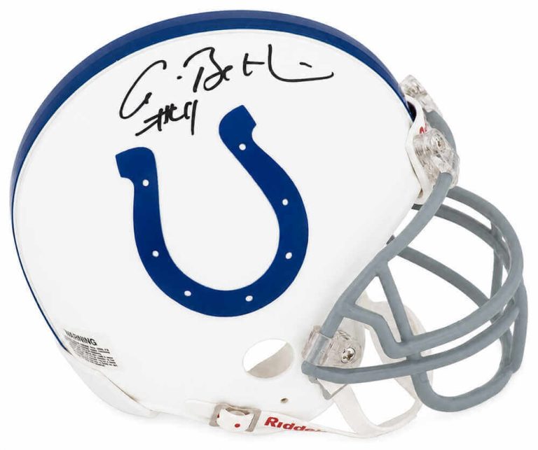 Antoine Bethea Signed Colts Riddell (VSR4) Mini Helmet - (SCHWARTZ SPORTS COA)