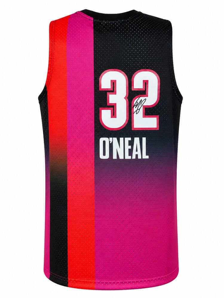 Shaquille O'Neal Signed Miami Heat Pink & Black M&N NBA Swingman Jersey (SS COA)