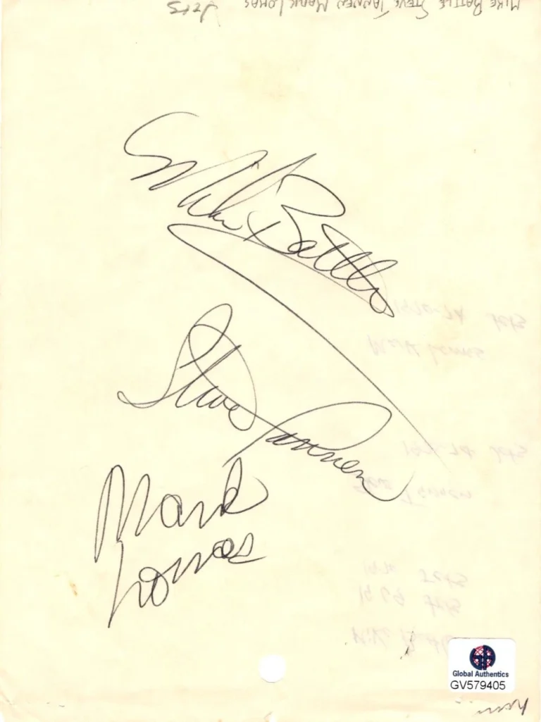 Mike Battle Steve Tannen Mark Lomas 1970s NY New York Jets Signed Autograph GAI