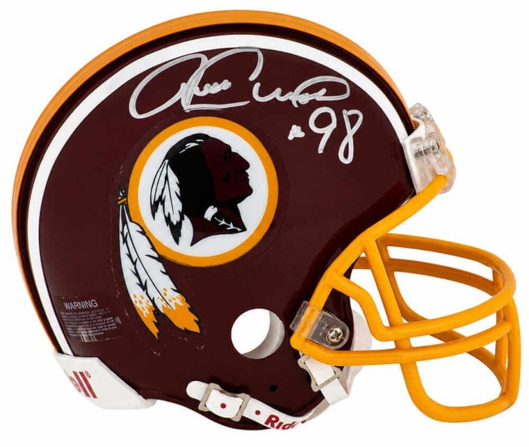 Jessie Armstead Signed Redskins T/B Riddell (VSR4) Mini Helmet - (SCHWARTZ COA)