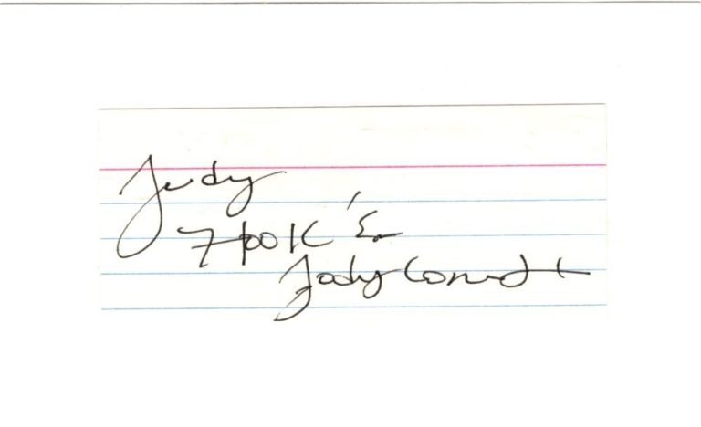 Jody Conradt Texas Longhorns National Champ Basketball HOF Signed Autograph