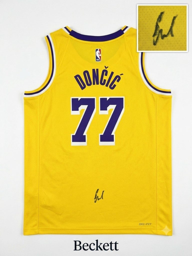 Luka Doncic Signed Jersey Beckett Authentic Autograph Los Angeles Lakers Small