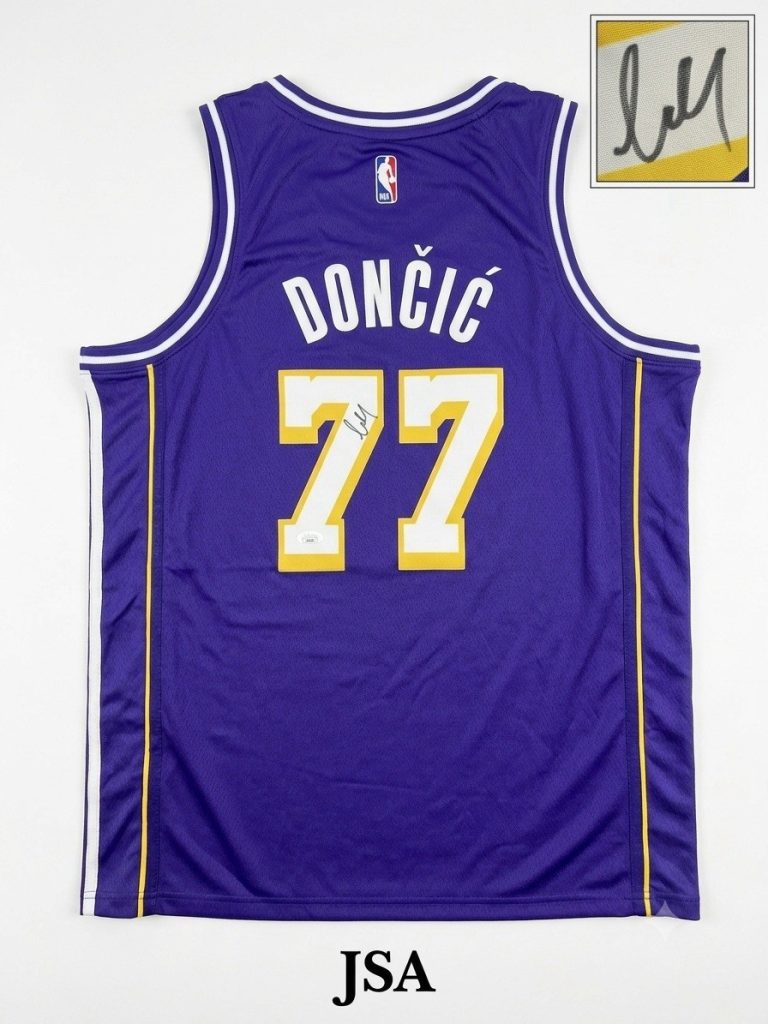 Luka Doncic Signed Jersey JSA Authentic Autograph Los Angeles Lakers XL
