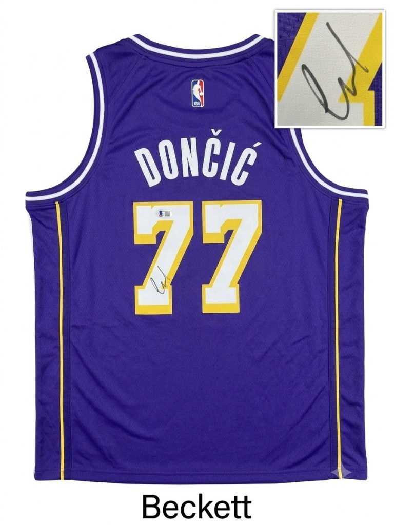 Luka Doncic Signed Jersey Beckett Authentic Autograph Los Angeles Lakers XL