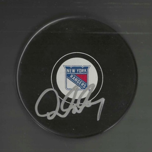 Don Maloney Signed New York Rangers Puck