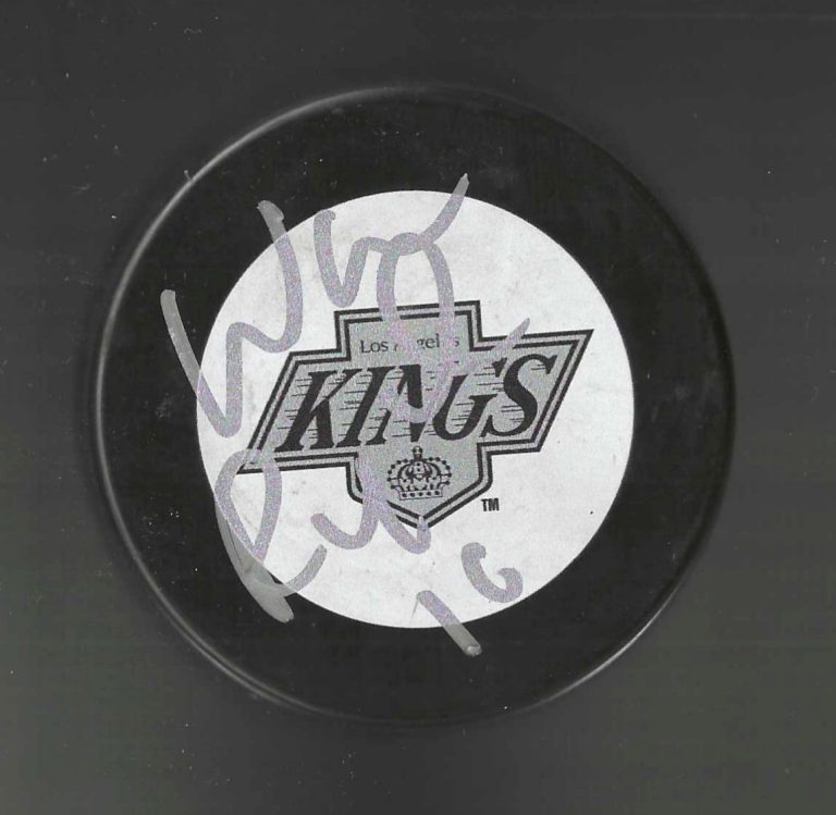 Warren Rychel Signed Los Angeles Kings Puck LA