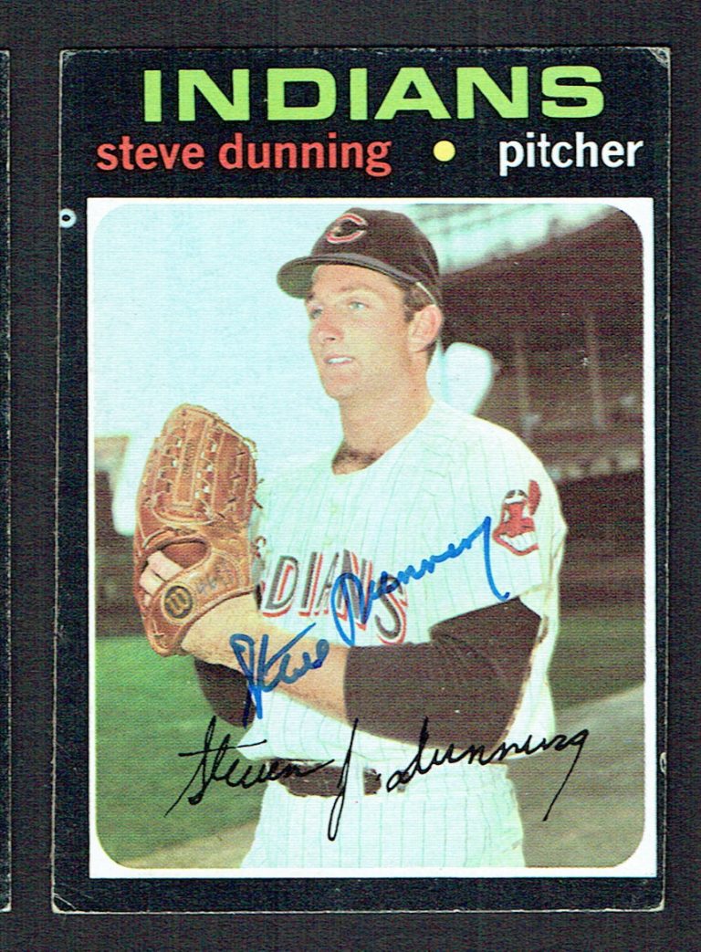 Steve Dunning #294 signed autograph auto 1971 Topps Baseball Trading Card