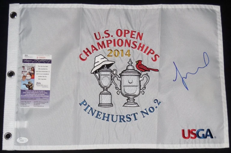 MICHELLE WIE AUTOGRAPHED GOLF FLAG (2014 OPEN CHAMPIONSHIP) JSA COA!