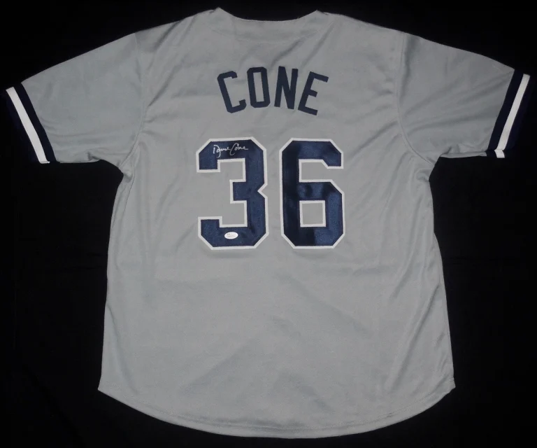 DAVID CONE AUTOGRAPHED CUSTOM JERSEY (YANKEES) - JSA COA!