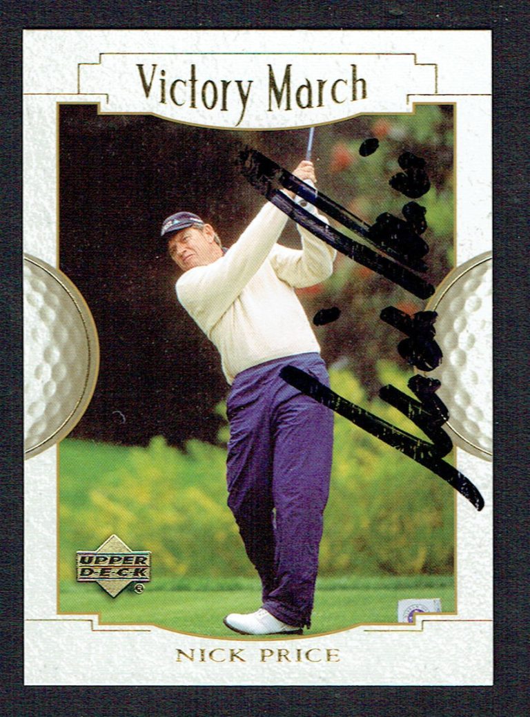 Nick Price #156 signed autograph 2011 Upper Deck Golf Victory March Card