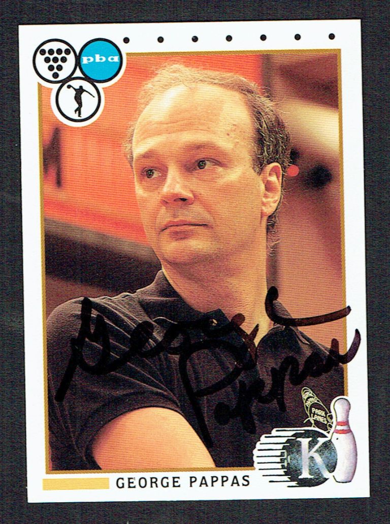 George Pappas #28 signed autograph auto 1990 Kingpins PBA Bowling Trading Card