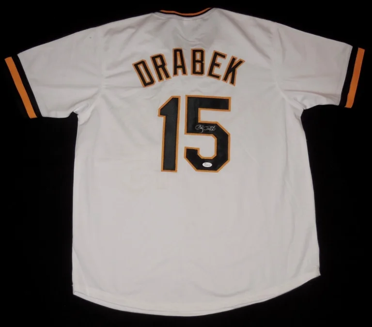 DOUG DRABEK AUTOGRAPHED CUSTOM JERSEY (PIRATES) - JSA COA!
