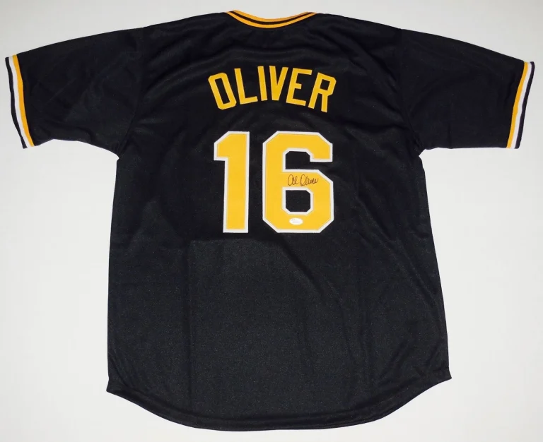 AL OLIVER AUTOGRAPHED CUSTOM JERSEY (PITTSBURGH PIRATES) - JSA COA!