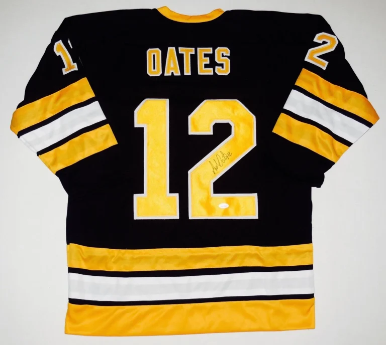 ADAM OATES AUTOGRAPHED CUSTOM JERSEY (BOSTON BRUINS) - JSA COA!