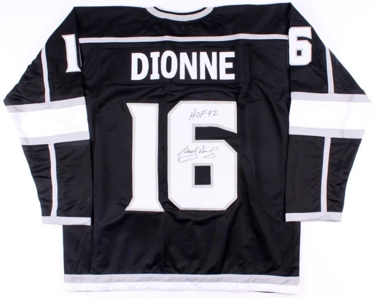 MARCEL DIONNE AUTOGRAPHED CUSTOM JERSEY (LOS ANGELES KINGS) - JSA COA!