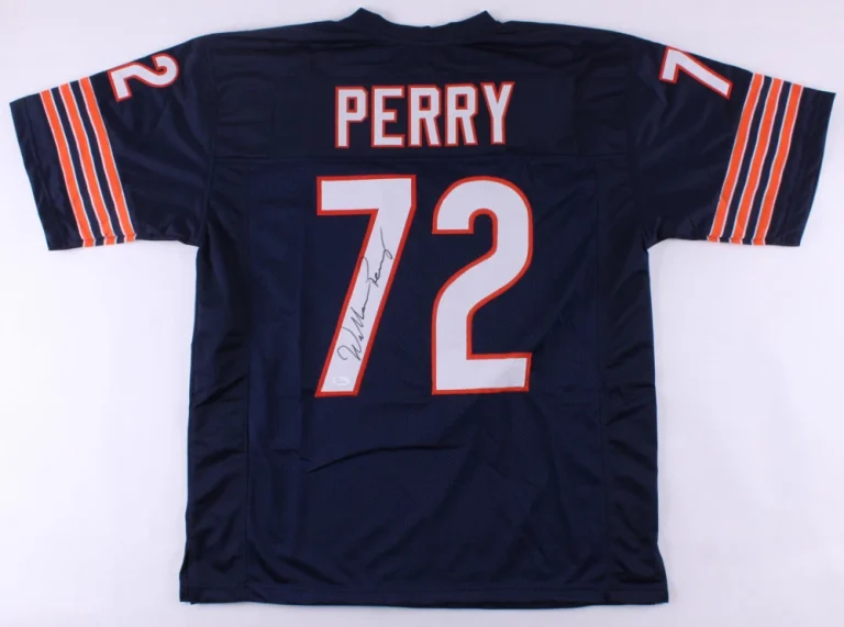 WILLIAM PERRY AUTOGRAPHED CUSTOM JERSEY (CHICAGO BEARS) - JSA COA!