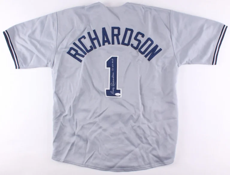 BOBBY RICHARDSON AUTOGRAPHED CUSTOM JERSEY (NEW YORK YANKEES) - JSA COA!