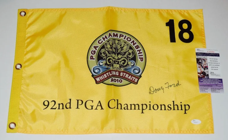 DOUG FORD AUTOGRAPHED PGA CHAMPIONSHIP GOLF FLAG (HALL OF FAMER) - JSA COA!