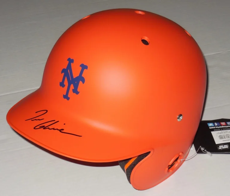 TOM GLAVINE AUTOGRAPHED FULL SIZE BATTING HELMET (NEW YORK METS) - JSA COA!