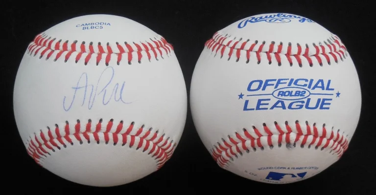 A.J. PUK AUTOGRAPHED BASEBALL (OAKLAND ATHLETICS - TOP PROSPECT) W/ PROOF!