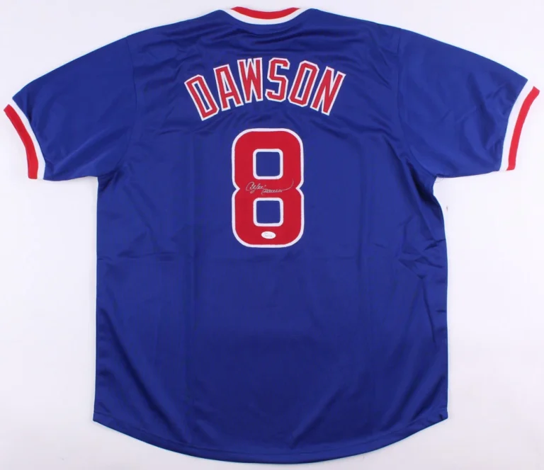 ANDRE DAWSON AUTOGRAPHED CUSTOM JERSEY (CHICAGO CUBS) - JSA COA!