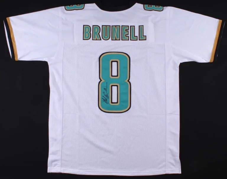 MARK BRUNELL AUTOGRAPHED CUSTOM JERSEY (JACKSONVILLE JAGUARS) - PSA DNA!