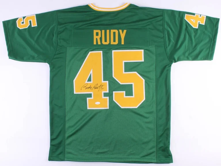 RUDY RUETTIGER AUTOGRAPHED CUSTOM JERSEY (NOTRE DAME) - JSA COA!