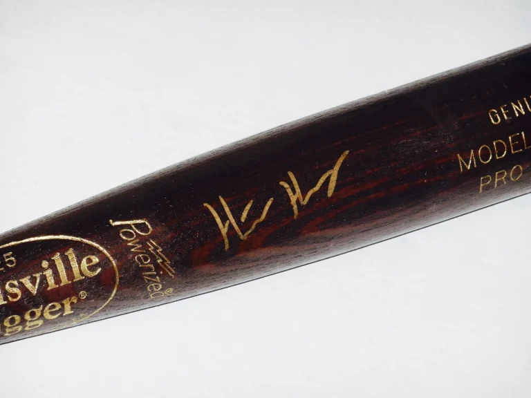 HUNTER HARVEY AUTOGRAPHED BAT (BALTIMORE ORIOLES) - Spring Training Used Bat!