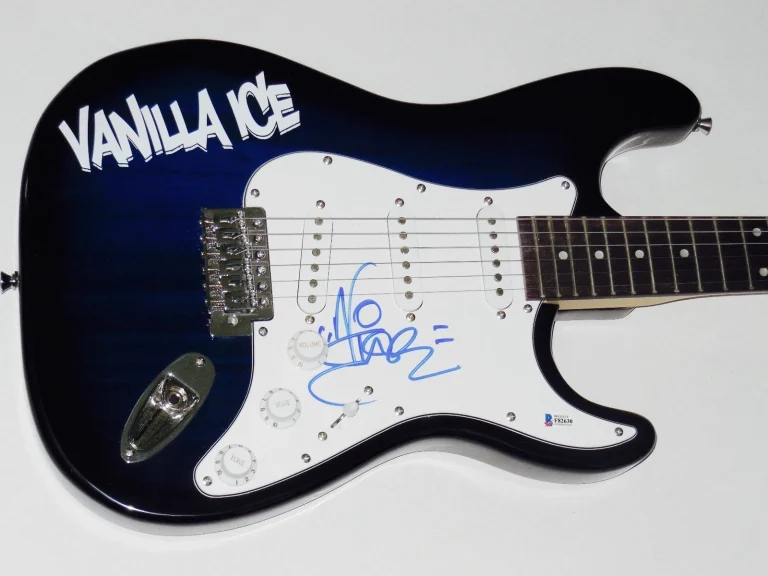 VANILLA ICE AUTOGRAPHED GUITAR (ICE ICE BABY) - BAS COA!