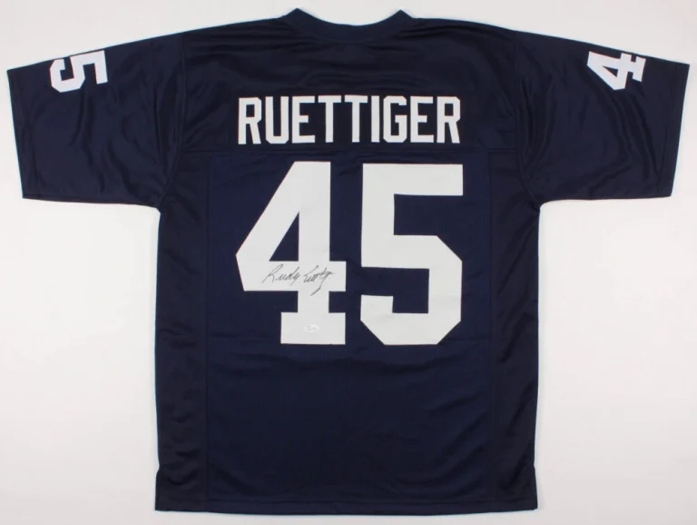 RUDY RUETTIGER AUTOGRAPHED CUSTOM JERSEY (NOTRE DAME) - JSA COA!