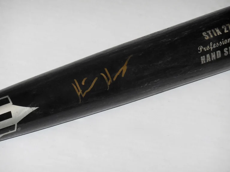 HUNTER HARVEY AUTOGRAPHED BAT (BALTIMORE ORIOLES) - Spring Training Used Bat!