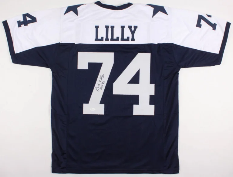 BOB LILLY AUTOGRAPHED CUSTOM JERSEY (DALLAS COWBOYS) - JSA COA!
