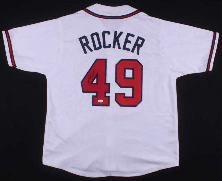 JOHN ROCKER AUTOGRAPHED CUSTOM JERSEY (ATLANTA BRAVES) - JSA COA!