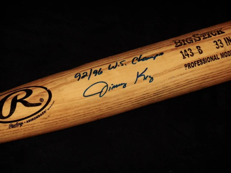 JIMMY KEY AUTOGRAPHED BAT (YANKEES / BLUE JAYS) - Spring Training Used Bat!