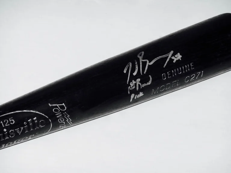 JED BRADLEY AUTOGRAPHED BAT (MILWAUKEE BREWERS) - Spring Training Used Bat!