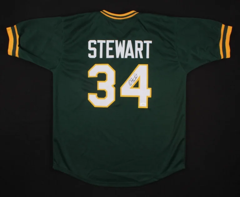 DAVE STEWART AUTOGRAPHED CUSTOM JERSEY (OAKLAND ATHLETICS) - JSA COA!