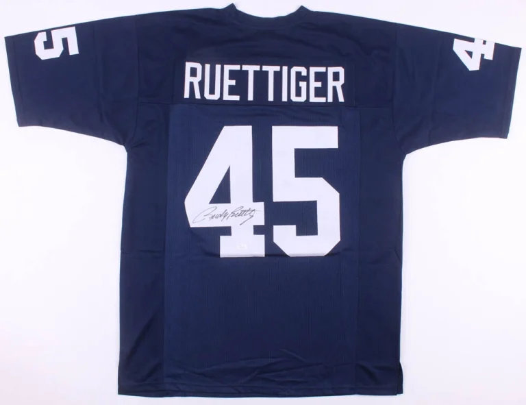 RUDY RUETTIGER AUTOGRAPHED CUSTOM JERSEY (NOTRE DAME) - JSA COA!