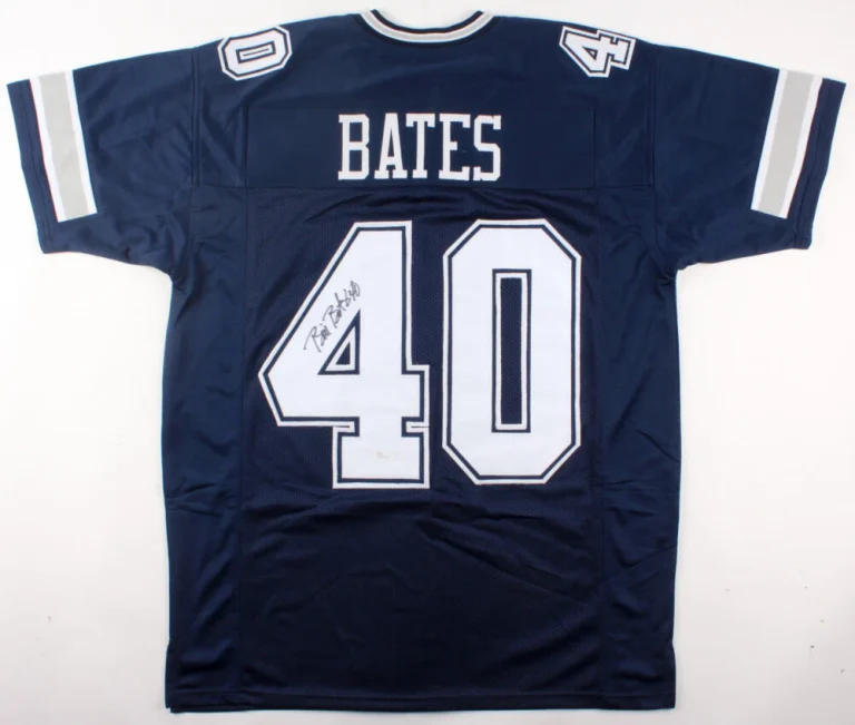 BILL BATES AUTOGRAPHED CUSTOM JERSEY (DALLAS COWBOYS) - JSA COA!