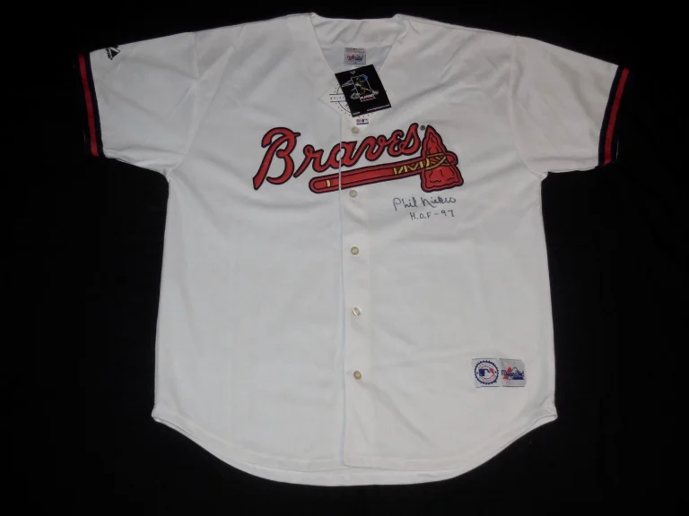 PHIL NIEKRO AUTOGRAPHED JERSEY (ALTANTA BRAVES) - HOF 1997!