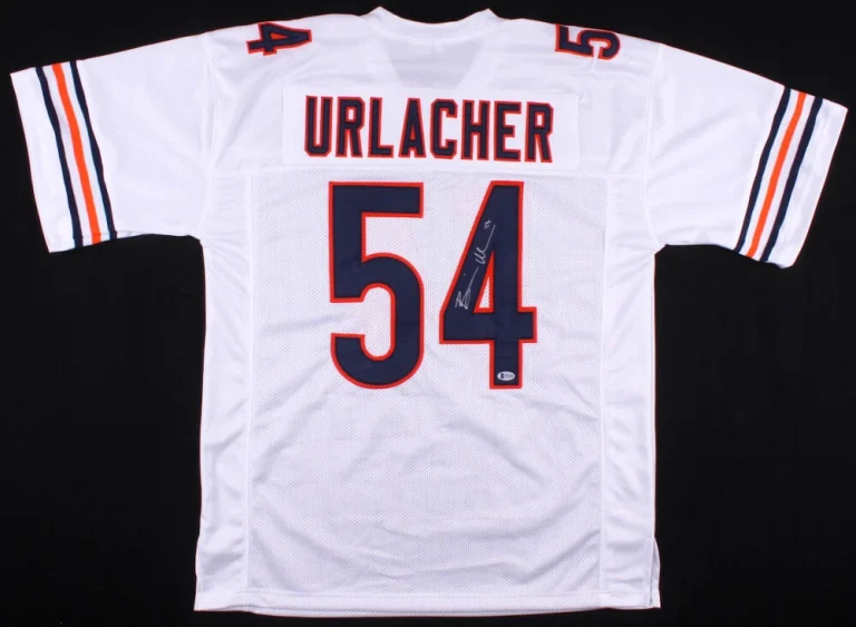 BRIAN URLACHER AUTOGRAPHED CUSTOM JERSEY (CHICAGO BEARS) - BECKETT COA!