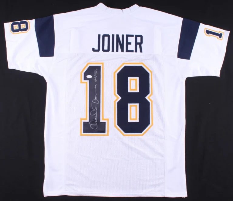 CHARLIE JOINER AUTOGRAPHED CUSTOM JERSEY (SAN DIEGO CHARGERS) - JSA COA!