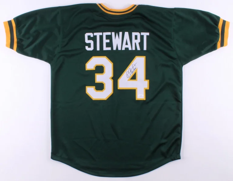 DAVE STEWART AUTOGRAPHED CUSTOM JERSEY (OAKLAND ATHLETICS) - JSA COA!