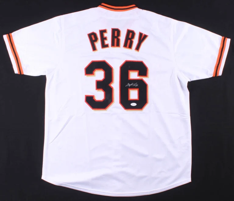 GAYLORD PERRY AUTOGRAPHED CUSTOM JERSEY (SAN FRANCISCO GIANTS) - JSA COA!