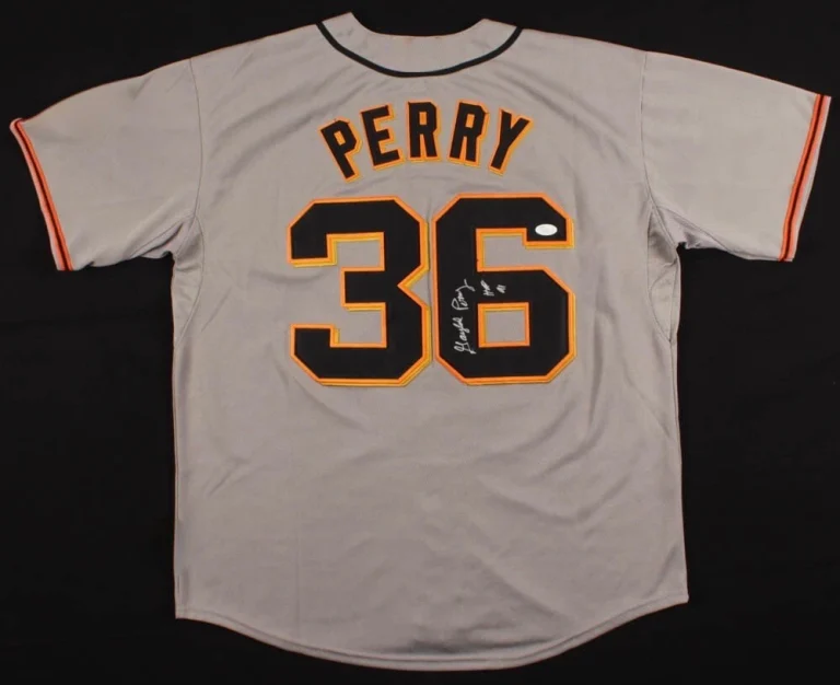 GAYLORD PERRY AUTOGRAPHED CUSTOM JERSEY (SAN FRANCISCO GIANTS) - JSA COA!
