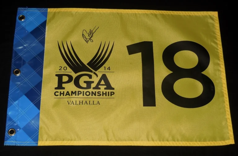 RORY SABBATINI AUTOGRAPHED 2014 PGA CHAMPIONSHIP GOLF FLAG - W/ COA!