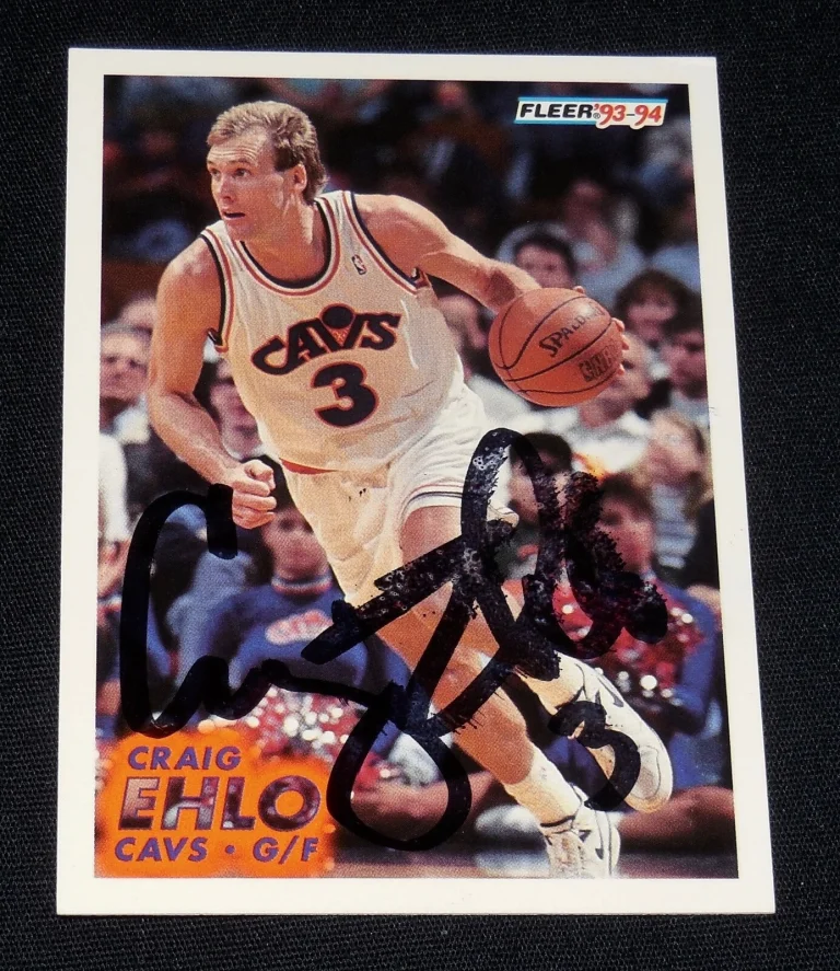 CRAIG EHLO 1993 FLEER AUTOGRAPHED BASKETBALL CARD (CLEVELAND CAVALIERS)