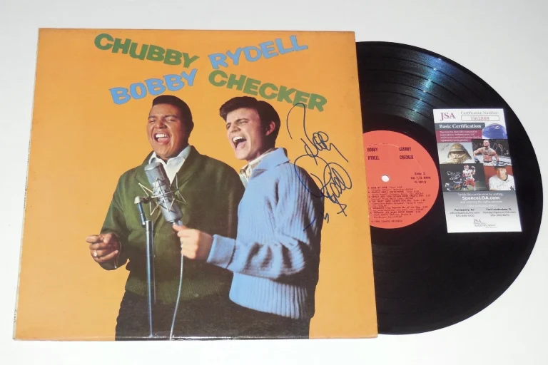 BOBBY RYDELL AUTOGRAPHED ALBUM (BOBBY RYDELL & CHUBBY CHECKER) - JSA COA!