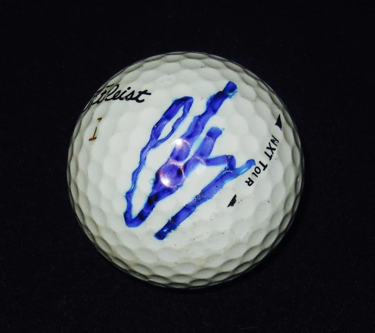 NICOLAS COLSAERTS AUTOGRAPHED USED GOLF BALL (PGA) W/ COA!